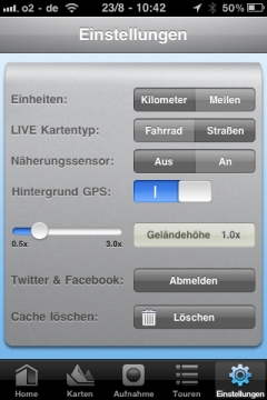 GeoGuide 3D Einstellungen