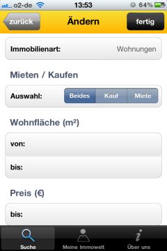 immowelt.de Suchfilter
