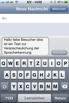 SMS Sprachanwendung